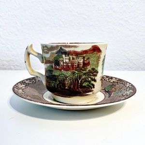 Antique Jenny Lind Teacup and Saucer